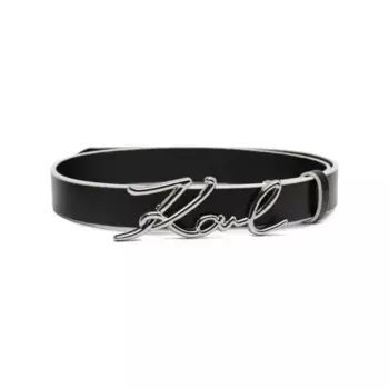 Кожаный ремень Karl Lagerfeld, черный