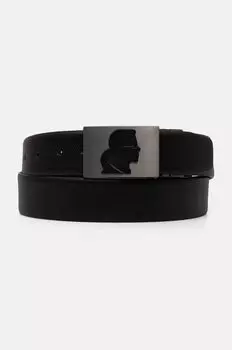 Кожаный ремень Karl Lagerfeld, черный