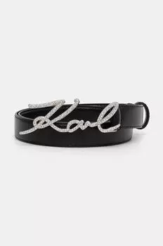 Кожаный ремень Karl Lagerfeld, черный