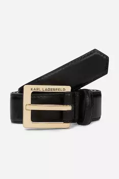 Кожаный ремень Karl Lagerfeld, черный