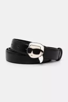 Кожаный ремень Karl Lagerfeld, черный