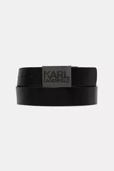 Кожаный ремень Karl Lagerfeld, черный