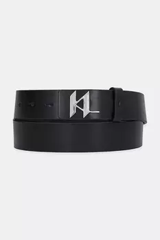 Кожаный ремень Karl Lagerfeld, черный