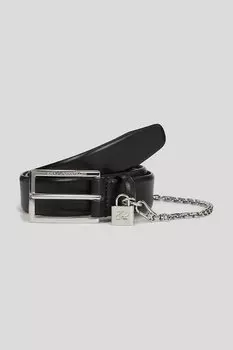 Кожаный ремень Karl Lagerfeld, черный