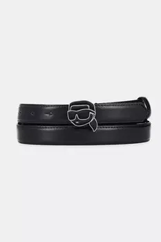 Кожаный ремень Karl Lagerfeld, черный