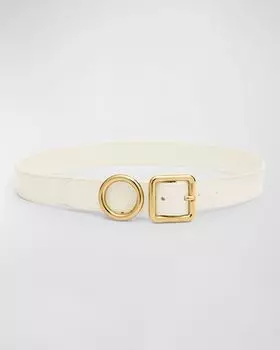 Кожаный ремень La Ceinture Regalo Jacquemus, цвет Light Ivory