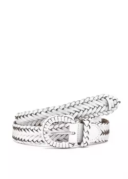 Кожаный ремень LASCANA, белый