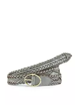 Кожаный ремень LASCANA, серый