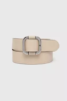 Кожаный ремень Lauren Ralph Lauren, бежевый