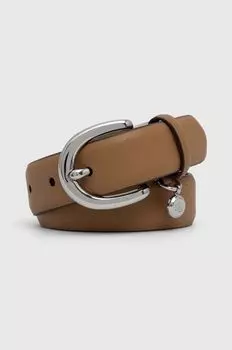 Кожаный ремень Lauren Ralph Lauren, бежевый