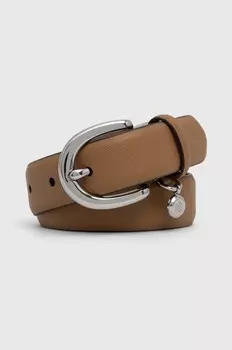 Кожаный ремень Lauren Ralph Lauren, бежевый
