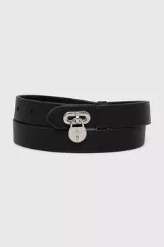 Кожаный ремень Lauren Ralph Lauren, черный