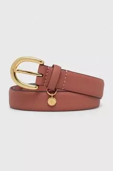 Кожаный ремень Lauren Ralph Lauren, розовый