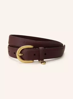 Кожаный ремень LAUREN RALPH LAUREN, темно-красный