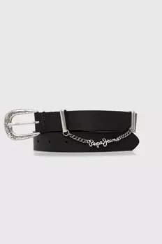 Кожаный ремень LEIGHTON BELT Pepe Jeans, черный