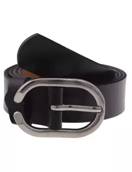 Кожаный ремень leslii с овальной пряжкой, черный