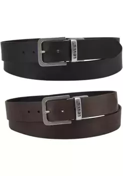 Кожаный ремень Levi's "CORE REVERSIBLE BELT (BIG & TALL)", REVERSIBLE CORE, черный