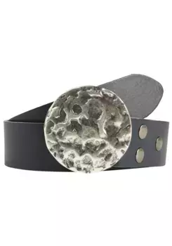 Кожаный ремень LIFE RING by showroom 019° со сменной застежкой "Full Moon Silver" Rettungsring By Showroom 019°, синий