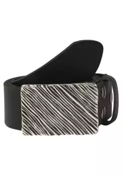 Кожаный ремень LIFEBULT by showroom 019° "Water Buffalo Black", со сменной застежкой "Seagrass Rectangle" Rettungsring By Showroom 019°, черный