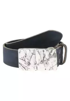 Кожаный ремень LIFEBURG by showroom 019°, с квадратной застежкой в винтажном стиле, сменный Rettungsring By Showroom 019°, синий