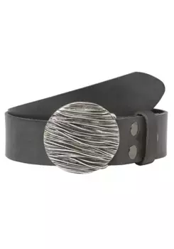 Кожаный ремень LIFEBURG by showroom 019° со сменной застежкой "Seagrass Round" Rettungsring By Showroom 019°, серый