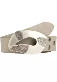 Кожаный ремень LIFEBURG by showroom 019°, со сменной застежкой "Оттиск" Rettungsring By Showroom 019°, серый