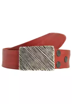 Кожаный ремень LIFEBURG by showroom 019° со сменной застежкой "Seagrass Rectangle" Rettungsring By Showroom 019°, красный