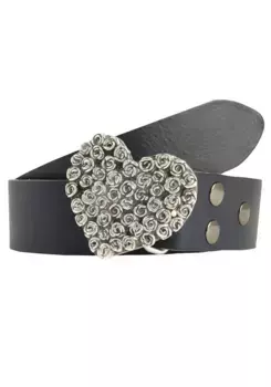 Кожаный ремень LIFEBURG by showroom 019° со сменной застежкой "Rosenherz Complete" Rettungsring By Showroom 019°, синий