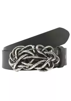 Кожаный ремень LIFEBURG by showroom 019° со сменной застежкой "соломенный узел" Rettungsring By Showroom 019°, серый