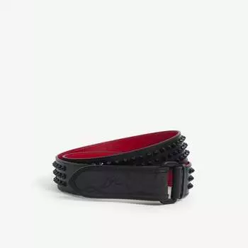 Кожаный ремень loubi с заклепками Christian Louboutin, черный