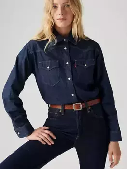Кожаный ремень люкс Levi's, коричневый