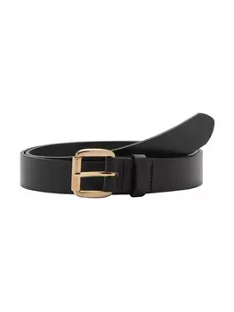 Кожаный ремень MANGO Belt, черный