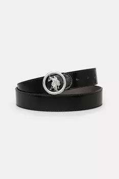Кожаный ремень Marshal U.S. Polo Assn., черный