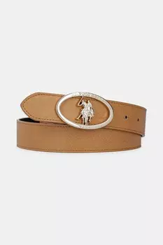 Кожаный ремень Marshall U.S. Polo Assn., коричневый