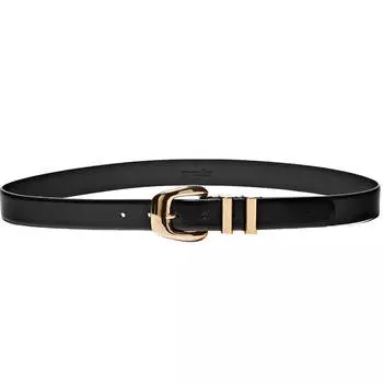 Кожаный ремень Massimo Dutti, черный