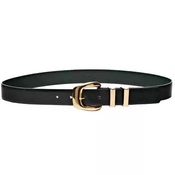 Кожаный ремень Massimo Dutti, зеленый