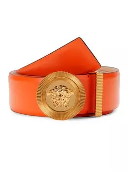 Кожаный ремень Medusa Biggie Versace, цвет Spritz