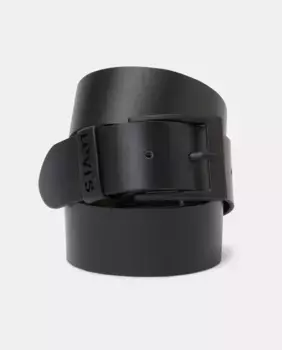 Кожаный ремень металлический штифт Levi's, чёрный