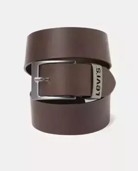 Кожаный ремень металлический штифт Levi's, коричневый