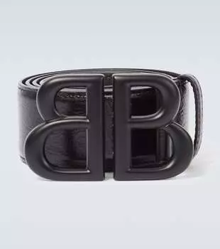Кожаный ремень Monaco BB Balenciaga, черный
