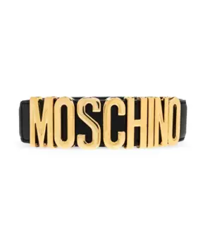 Кожаный ремень Moschino, черный