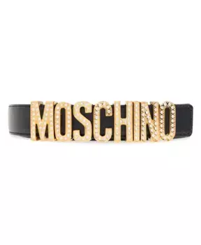 Кожаный ремень Moschino, черный