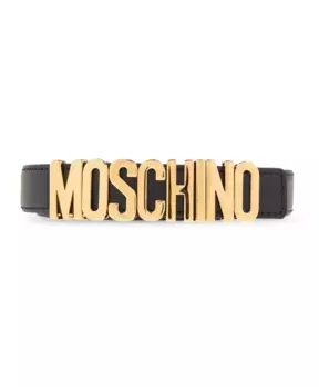 Кожаный ремень Moschino, черный