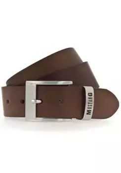 Кожаный ремень MUSTANG, мужественный и спортивный вид, коричневый