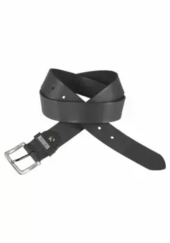 Кожаный ремень MUSTANG с петлей с логотипом Mustang, черный