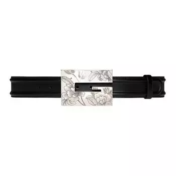 Кожаный ремень мужской. Ширина: 4 см GUCCI, черный