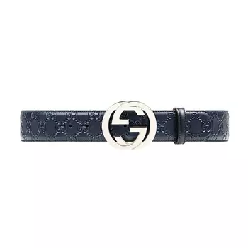 Кожаный ремень мужской, ширина 4 см GUCCI