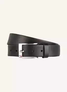 Кожаный ремень ney aly Tommy Hilfiger, черный