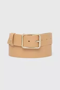 Кожаный ремень Patrizia Pepe, бежевый