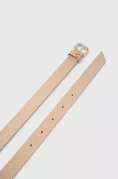 Кожаный ремень Patrizia Pepe, бежевый